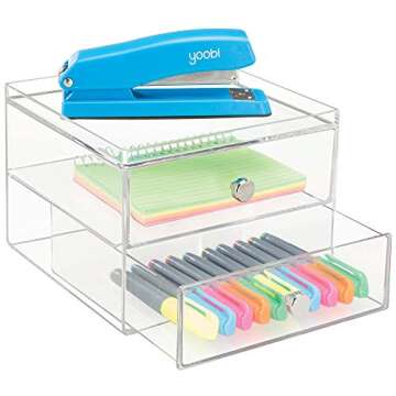 Compact iDesign 2 Drawer Jewelry Box for Organized Storage