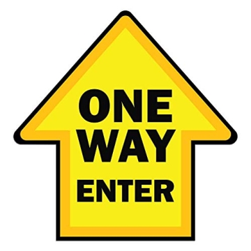 Social Distancing Floor Graphics, 12 Non-Slip Stickers, Safe Shopping