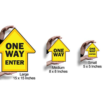 Social Distancing Floor Graphics, 12 Non-Slip Stickers, Safe Shopping