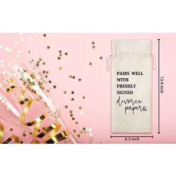 Divorce Gifts For Women, Divorce Party Decorations For Women, Wine Bag Gifts For Newly Divorced Woma...