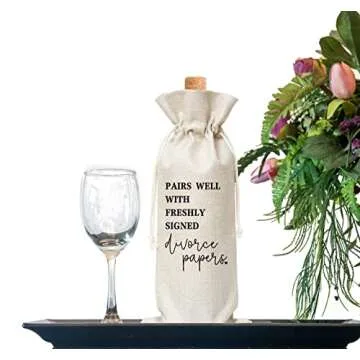 Elegant Wine Gift Bag for Newly Divorced Women