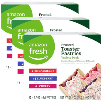 Delicious Amazon Fresh Toaster Pastries Variety Pack - 12ct (3 Flavors)