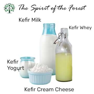 Kefir, Kefir Grains, Scoby, Milk Kefir Grains, Live Starter, Cultures, Bulgaros de Leche, Bulgarian Milk Kefir Grains, Kefir Strainer, Works w/Whole Milk, Coconut Milk, Almond Milk, Oat Milk