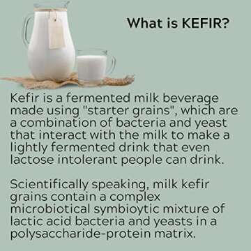 Kefir, Kefir Grains, Scoby, Milk Kefir Grains, Live Starter, Cultures, Bulgaros de Leche, Bulgarian Milk Kefir Grains, Kefir Strainer, Works w/Whole Milk, Coconut Milk, Almond Milk, Oat Milk