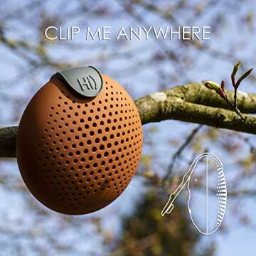 BoomPods SOUNDCLIP Portable Wireless Speaker - Best Mini Bluetooth Flip Clip Amazon Alexa Built-in Pocket Speakers Rockin Powerful Sub Bass Audio Sound