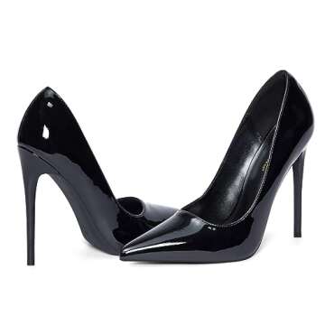 Elisabet Tang Women Pumps, Pointed Toe High Heel 4.7 inch/12cm Party Stiletto Heels Shoes