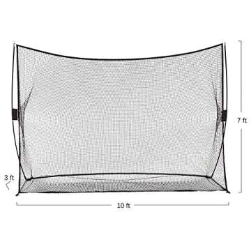Amazon Basics Golf Practice Net, 10 feet by 7 feet, Black