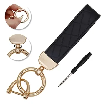 SUNCARACCL Honda Key Fob Cover with Leather Keychain