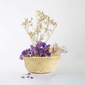AXIESO Hand Woven Seagrass Basket for Stylish Storage