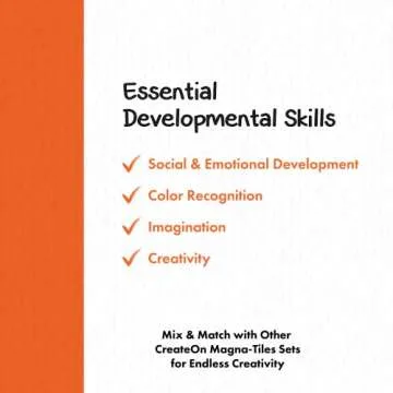 CreateOn Daniel Tigers Neighborhood: Daniel’s Many Feeling’s Magna-Tiles Structure Set, Magnetic Kids Building Toys, Educational Stem Toys for Ages 3+, 18 Pieces