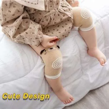 Legsleeve for Crawling - 5 Pack Anti Slip Unisex Baby Knee Protectors - Toddler Knee Pads Gift Idea for Baby Yellow Orange Pink Blue Khaki Animal