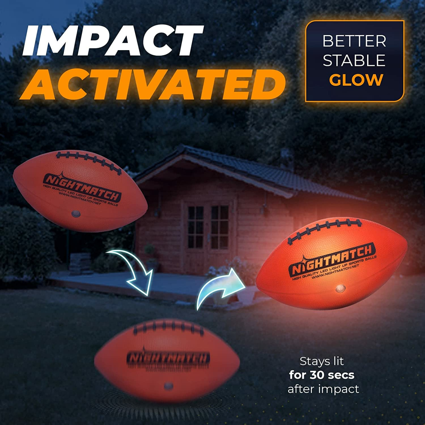 NIGHTMATCH LED Football - Glow in the Dark Fun