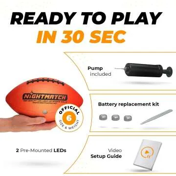 NIGHTMATCH LED Football - Glow in the Dark Fun