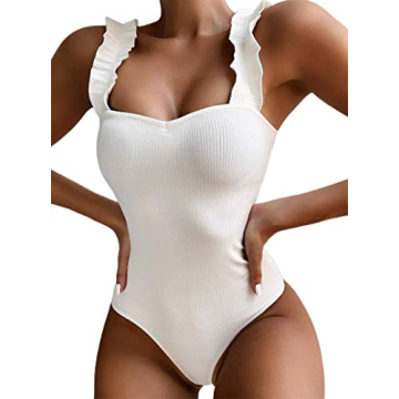 Avanova Women's Ruffle Strappy One Piece Swimsuit for Beach