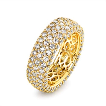 18k Gold Plated Eternity Ring for Women - Sparkling