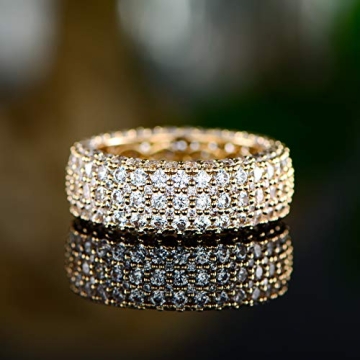 18k Gold Plated Eternity Ring for Women - Sparkling