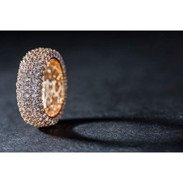 18k Gold Plated Eternity Ring for Women - Sparkling