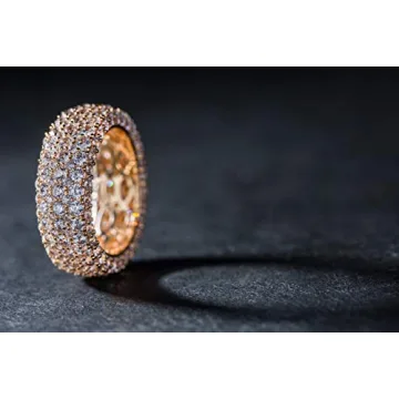 18k Gold Plated Eternity Ring for Women - Sparkling