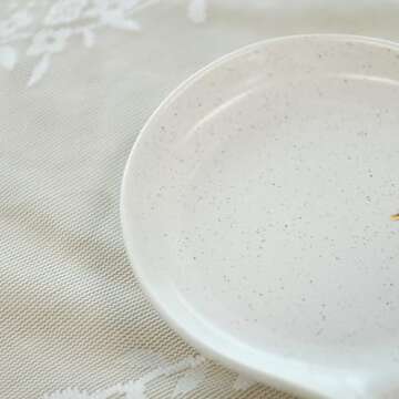 COLLECTIVE HOME - Large Ceramic Spoon Rest, Monogram Ceramic Spoon Holder, 5 Inches Spoon Holder for Stove, Coffee Bar, and Kitchen, Ideal for Large Spoons and Soup Spoons (gold-s)