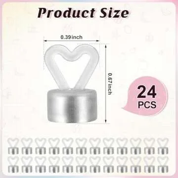 24 Pcs Cute Heart Magnetic Balloon Weights for Events