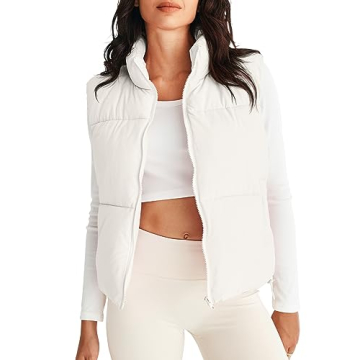 Stylish MEROKEETY Women's Puffer Vest with Pockets