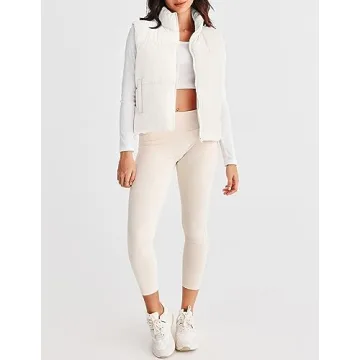 Stylish MEROKEETY Women's Puffer Vest with Pockets