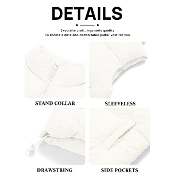 Stylish MEROKEETY Women's Puffer Vest with Pockets