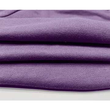 KESSER Women's Loose Half Zip Hoodie Long Sleeve Pullover Sweatshirts Casual Solid Hooded with Pockets (purple, XL)