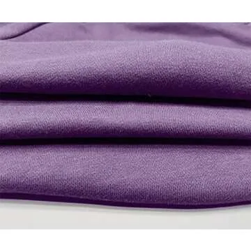 KESSER Women's Loose Half Zip Hoodie Long Sleeve Pullover Sweatshirts Casual Solid Hooded with Pockets (purple, XL)