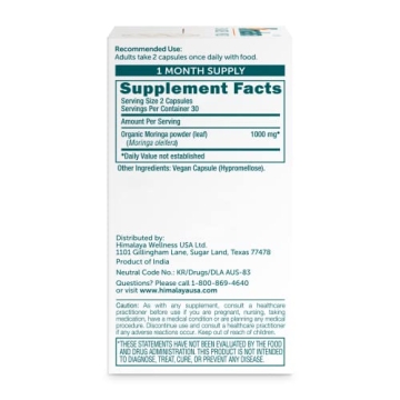 Himalaya Moringa 1000mg Vegan Antioxidant Superfood Capsules