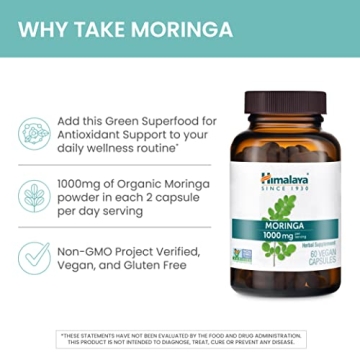 Himalaya Moringa 1000mg Vegan Antioxidant Superfood Capsules