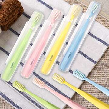 SUREE Extra Soft Toothbrush for Sensitive Teeth, Upgraded 10000 Bristles Nano Toothbrush, Ultra Soft...