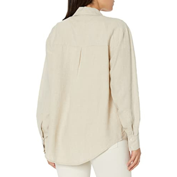 The Drop Women's June Relaxed-Fit Linen Shirt for Style