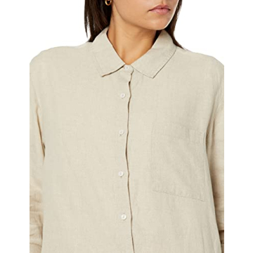 The Drop Women's June Relaxed-Fit Linen Shirt for Style
