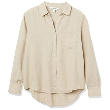 The Drop Women's June Relaxed-Fit Linen Shirt for Style