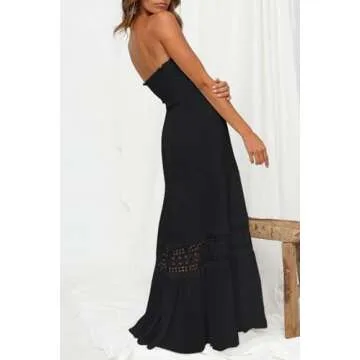 ZESICA Women's Bohemian Maxi Dress for Summer Fun