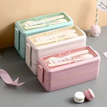 Iteryn Bento Box - 3-In-1 Compartment Lunch Container