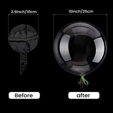 VIDELLY 20 Clear Bobo Balloons - 10 inch Transparent Bubble Balloons for Celebrations