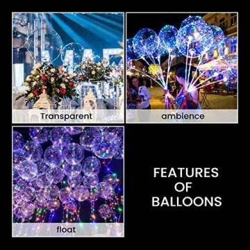 VIDELLY Clear Bobo Balloons for Events and Decor