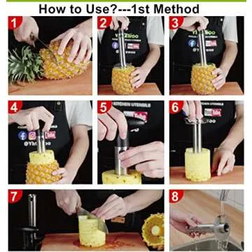 Yhtawoo Pineapple Corer and Slicer Tool for Easy Cutting