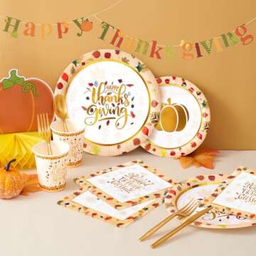 Complete Thanksgiving Dinnerware Set for Hassle-Free Celebrations