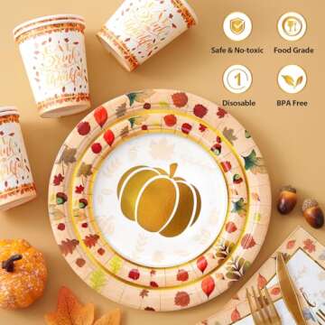 Complete Thanksgiving Dinnerware Set for Hassle-Free Celebrations