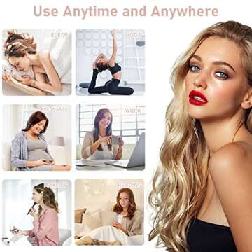 Heatless Curlers For Long Hair, Curling Rod Headband Silk Curls Headband You Can To Sleep In Overnight, Soft Rubber Hair Rollers, Curling Ribbon and Rods for Natural Hair (Light coffee)