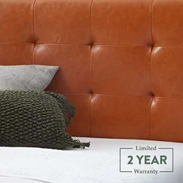 Edenbrook Adjustable Faux Leather Headboard - Modern Design