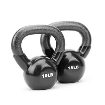 Solid 15 lb Kettlebell for Men and Women - DNC Fitness