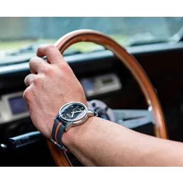 BARTON 22mm Smoke/Pumpkin Nylon NATO Style Watch Bands