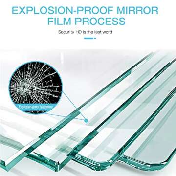 MIRUO Full Length Mirror Decor Wall Mounted / Floor Mirror Dressing Mirror Make Up Mirror Bathroom/Bedroom/Living /Dining Room/Entry, Black, 47" x 22"