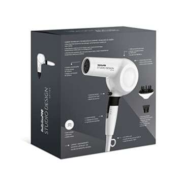 BaBylissPRO Studio Design Series Midi 1000 Watt Compact Hair Dryer, Hair Styling & Appliances, BCI250UC