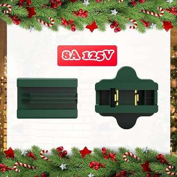 Christmas Lighting Male and Female Green Slip Plug Set, Vampire Plug, Gilbert Plug, Zip Plug, 30 Packs (SPT-1)