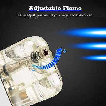 LcFun Waterproof Lighter 2 Pack, Electric Lighter USB C Rechargeable, Torch Lighters Butane Refillable, Windproof Butane Lighters Plasma Arc Lighter for Hiking, Camping Gear, Survival Kits